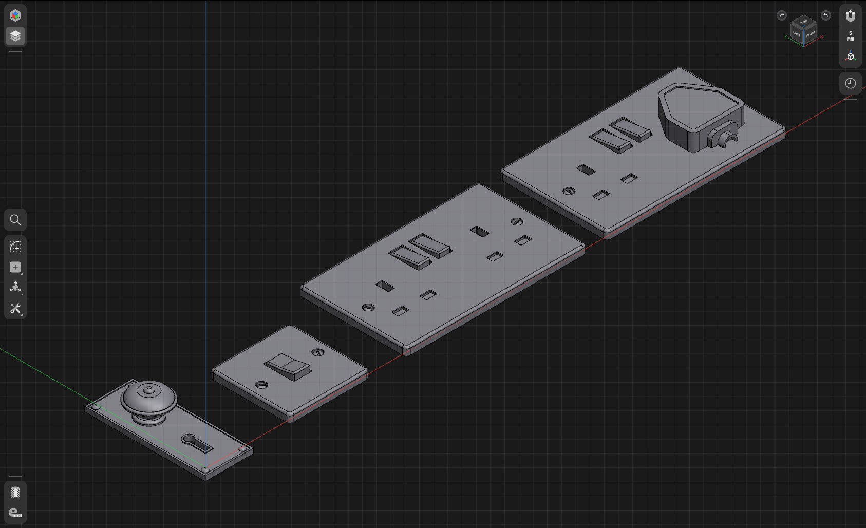 Miniature switch plates